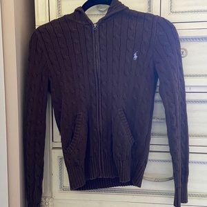 Ralph Lauren Sport cable knit zip-up hoodie